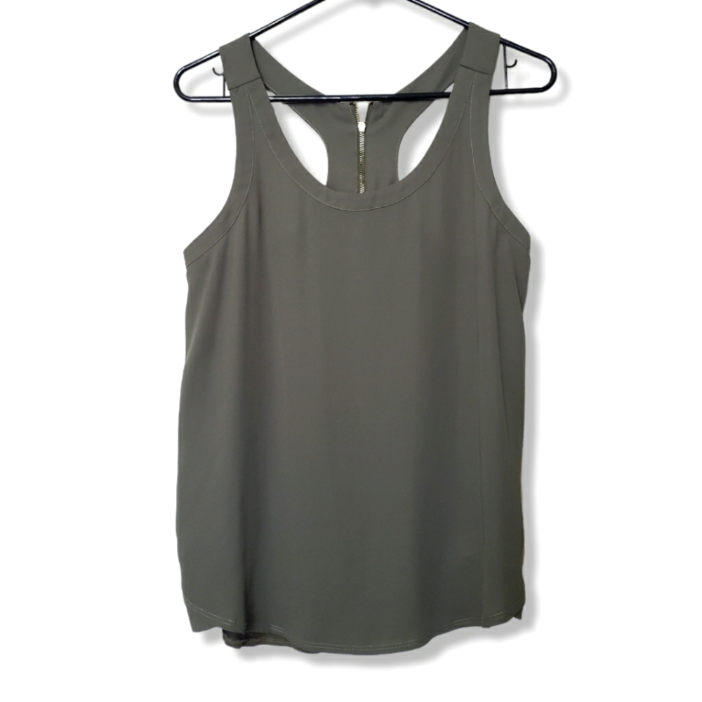 Express Army Green Sleeveless Top Blouse Size S - Picture 2 of 6